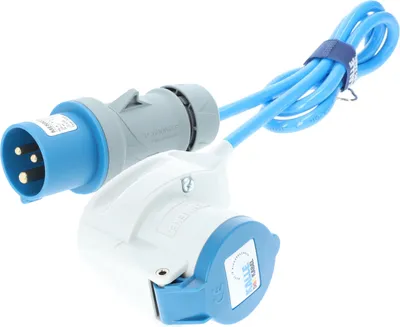 Produktbild von Kalle Verlängerungskabel CEE 230V 16A 2,5mm² Winkel Kompakt Extreme Blau IP44 1,5 Meter