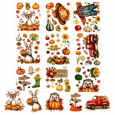 Produktbild von Fensterbilder Herbst 9 Bögen, 99 Motive für Fensterdeko