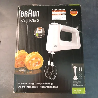 Produktbild von Braun MultiMix 3 HM 3105 Handmixer ? Handrührgerät 5 Geschwindigkeitsstufen Hand