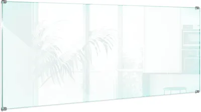 Produktbild von Transparente Glasplatte Küche – Klarglas – Dekorative – 6mm ESG Sicherheitsglas – Glas Spritzschutz – 125x50 cm