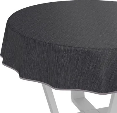 Produktbild von Tischdecke Wachstuch Einfarbig Anthrazit Robust Wasserabweisend Rund 140 cm