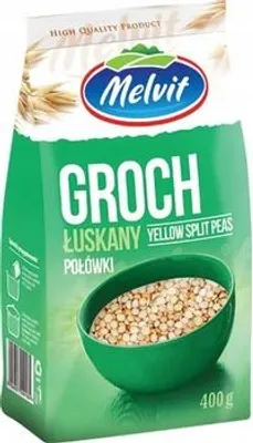 Obrázok produktu pre Groch łuskany połówki Melvit 400g