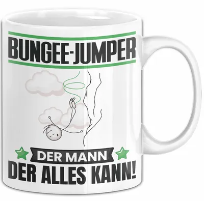 Produktbild von Bungee-Jumper Tasse Geschenk für Bungee-Jumper Der Mann Der Alles Kann Geschenkidee zum Geburtstag (Weiß)
