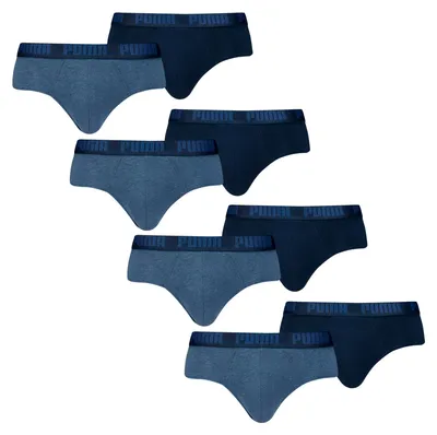 Produktbild von PUMA Herren Slips aus Baumwollmischgewebe mit bequemem Bundband und PUMA-Schriftzug 8er Pack