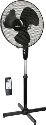 Produktbild von Lentz Bodenventilator 40 cm Schwarz mit Fernbedienung Standlüfter Lüfter steuerbar Höhe 124cm schwarz