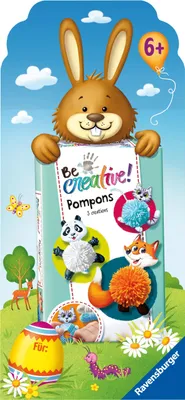 Produktbild von Ravensburger BeCreative 80573 Osteraktion Pompontiere, DIY für Kinder ab 6 Jahren