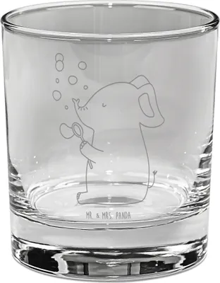 Produktbild von Mr. & Mrs. Panda Glas Elefant Seifenblasen - Transparent - Geschenk, Longdrinkglas, gravur, Liebesspruch, Gute Laune, Heimat, Cocktailglas, Liebe, Elefanten, Tumbler, Gin