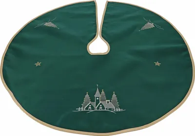 Produktbild von heimtexland ® Weihnachtsbaumdecke Baumständer Schürze 90 cm Weihnachten Dekoration Christbaumdecke Typ618 Tannen Grün
