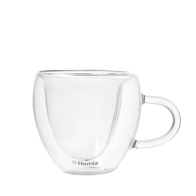Zdjęcie produktu dla Kubek do kawy Kubek do herbaty Kubek do kawy Kubek szklany Latte Macchiato 0,3 L HOMLA