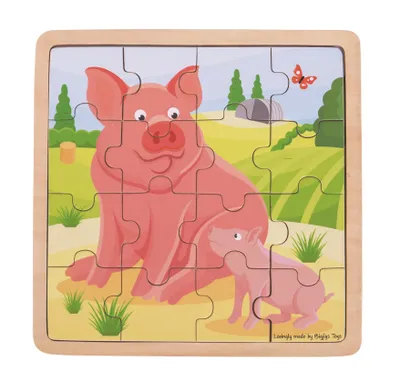 Produktbild von Bigjigs Toys puzzle - Ferkel mit Ferkel