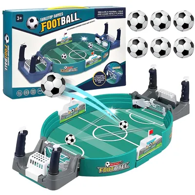 Productafbeelding van Mini Tafelvoetbalspel voor Kinderen - Inclusief 6 Voetballen