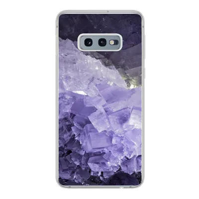 Produktbild von MuchoWow® Handyhülle Schutzhülle Hülle für Samsung Galaxy S10e Naturstein - Lila - Kristalle Silikon Softcase Handy Hülle - Handy