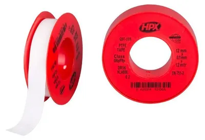 Obrázok produktu pre Biela teflónová páska 12 mm x 12 m HPX - PT1212