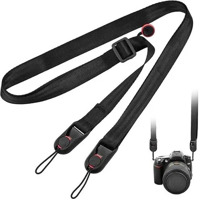 Obrázok produktu pre Nylonový ramenný popruh, univerzálne nastaviteľný, 48–152 cm, čierny