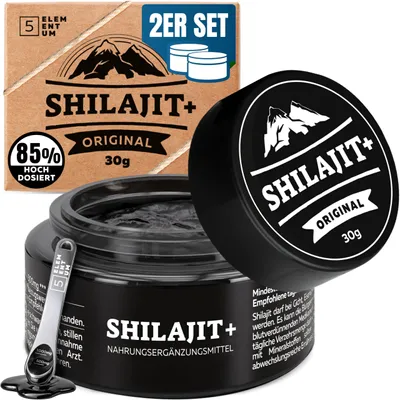 Immagine prodotto di Shilajit originale dell'Himalaya – resina altamente dosata, 82% di acido fulvico