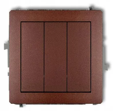 Immagine prodotto di KARLIK DECO 9DWP-7 Interruttore triplo da incasso, colore marrone metallizzato