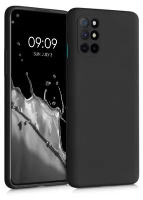 Produktbild von kwmobile Hülle kompatibel mit OnePlus 8T Hülle - gummierte TPU Silikon Handyhülle - Schutzhülle für kabelloses Laden - Case in Schwarz