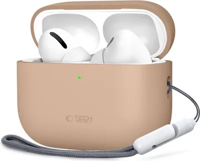 Immagine prodotto di Custodia in silicone Tech-Protect compatibile con AirPods Pro 3 Beige