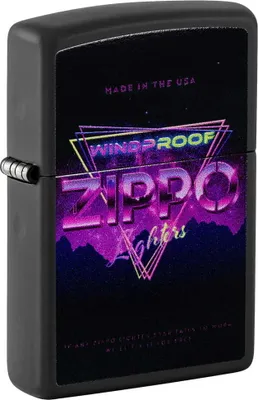 Obrázek produktu pro Zapalovač Zippo v retro designu, odolný proti větru, USA, černý, model 60007223