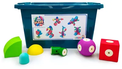 Produktbild von MagFlexi Magnetische Schaumstoff-Bausteine – 50 Teile (15 Formen, Neodym-Magnete, weiche Schaumstoff-Oberfläche, mit Aufbewahrungsbox) – Sensorisches Lernspielzeug ab 3 Jahren,