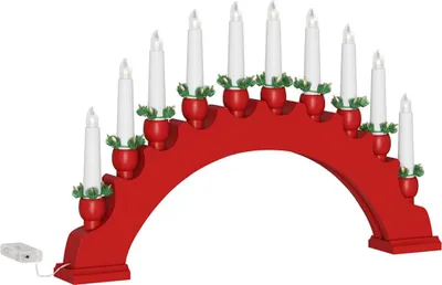 Produktbild von vidaXL Weihnachtskerzenbogen mit 10 LED Kerzen LEDs Warmes Weiß