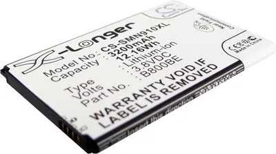 Image de TECHTEK Batterie compatible avec [Samsung] Galaxy Note 3, Galaxy Note 3 LTE, Galaxy Note III, SC-01F, SCL22, SGH-N075, SM-N900, SM-N9000, SM-N9002, S