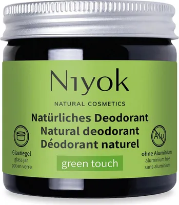 Produktbild von Niyok 2-in-1 anti-transpirante Deocreme "Green Touch" (40ml) - Natürliches Deo ohne Aluminium - 24h Schutz vor Geruch & Schweiß