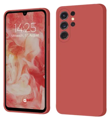Produktbild von Hülle für Samsung Galaxy S24 Ultra Case Cover Bumper Smartphone Softgrip Schutzhülle Farbe: Rot