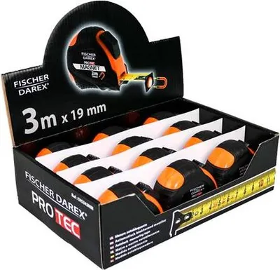 Produktbild von Bandmaß, 3 m x 19 mm, magnetisch, 1 Stück, FISCHER DAREX 198103