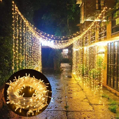 Produktbild von LED Lichterkette 10M 100 LED Innen, Warmweiß Weihnachtsbaumbeleuchtung 8 Modi, Weihnachtsdekoration für Weihnachtsbaum Zimmer Party Garten