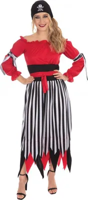 Produktbild von Bristol Novelty - "Crimson" Kostüm-Kleid für Damen BN3007 (L) (Schwarz/Rot/Weiß)