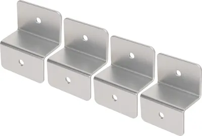 Image de Lot de 4 supports en Z en alliage d'aluminium pour panneaux solaires, accessoires de montage pour voiture, camping-car, yacht, bateau