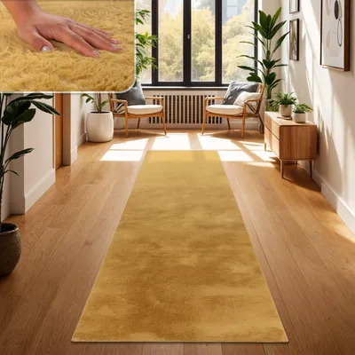 Produktbild von Teppich Wohnzimmer Kunstfell Plüsch Hochflor Shaggy Weich Verschied. Farben Grösse 60x90 cm