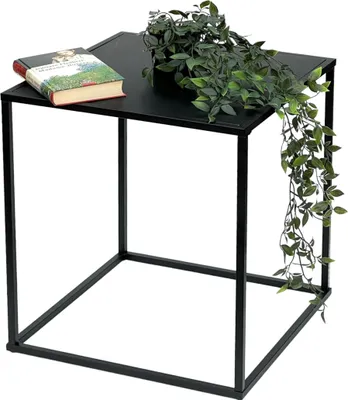 Produktbild von DanDiBo Couchtisch Schwarz Metall S Beistelltisch Wohnzimmer 96252 Tisch Beistelltisch 42 cm Sofatisch Küchentisch Modern