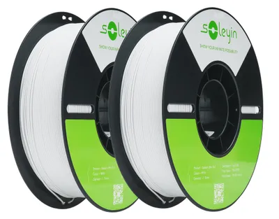 Produktbild von Creality Soleyin Ultra PLA Filament, 1.75mm, 2KG für 3D Drucker, 2 x 1kg- Weiß - 3301010505
