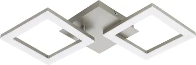 Zdjęcie produktu dla EGLO LED lampa sufitowa Huerta, lampa do salonu, lampa sufitowa, lampa kuchenna w matowym niklu, tworzywo sztuczne w kolorze białym, lampa LED do sypialni w kolorze białym ciepłym