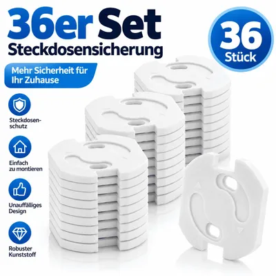 Produktbild von 36 Steckdosensicherung Kindersicherung Steckdosenschutz Baby Kinder Sicherung