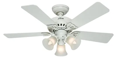 Produktbild von Hunter 24905 Beacon Hill Deckenventilator Licht Zugkette 107 cm Weiß helle Eiche