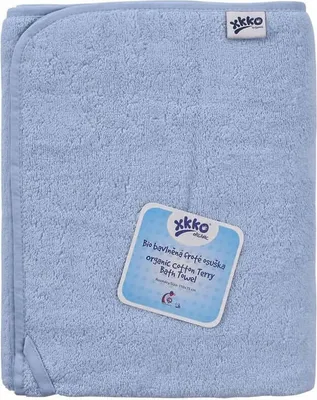 Produktbild von xkko Frottee-Badetuch Baumwolle 150x75 cm Blau