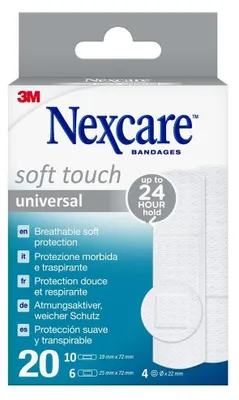 Imagen del producto de Nexcare™ N0520ASNEW Nexcare™ Pflaster Soft Touch Universal N0520ASNEW weiß, 20 St.