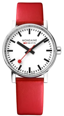 Produktbild von Mondaine MSE.35110.LC Damen-Armbanduhr, Edelstahl-Gehäuse, Leder-Armband
