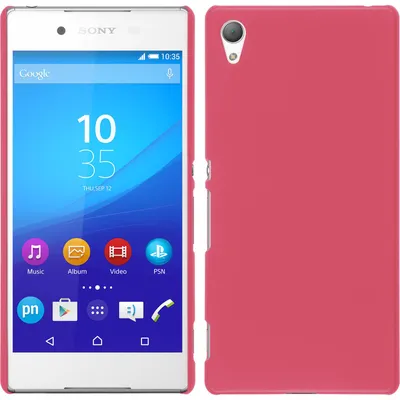 Produktbild von PhoneNatic Case kompatibel mit Sony Xperia Z3+ / Plus - Hülle pink gummiert Hard-case + 2 Schutzfolien