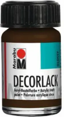 Produktbild von Decorlack Acryl - Dunkelbraun 045 15 ml. Packung mit 5 Stück