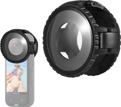 Zdjęcie produktu dla Premiumowe osłony obiektywu, ochronne nakładki na obiektyw, głębokość wodoodporności 10 metrów, kompatybilne z kamerą Insta360 ONE X2