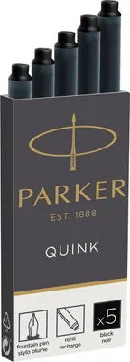 Zdjęcie produktu dla Naboje do pióra wiecznego Parker standard czarny (5 szt)