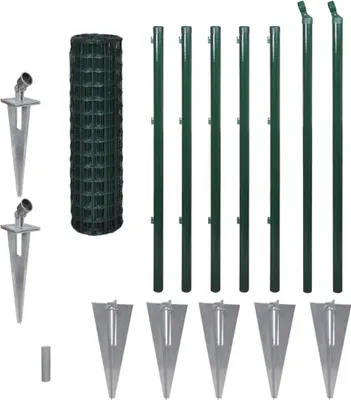 Produktbild von vidaXL Drahtzaun Stahl 10x1,0 m Grün