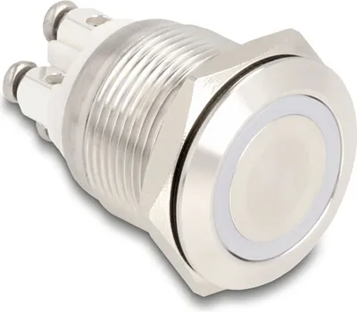 Obrázek produktu pro DELOCK Drucktaster zum Einbau 19mm 4x Schraubklemme LED blau