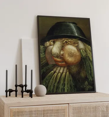 Produktbild von Poster Der Gemüsegärtner, groesse_poster:30x40 cm, groesse_rahmen:schwarz 30x40 cm