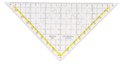 Image de Aristo AR1650/1 Triangle à dessin TZ-Dreieck®, Plexiglas® sans poignée, 225 mm, transparent