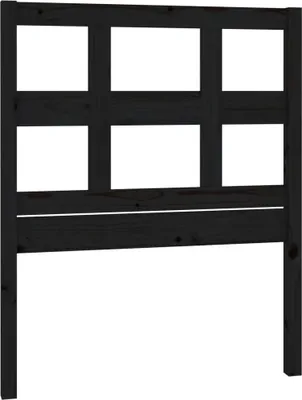 Produktbild von vidaXL Kopfteil Schwarz 95,5x4x100 cm Massivholz Kiefer